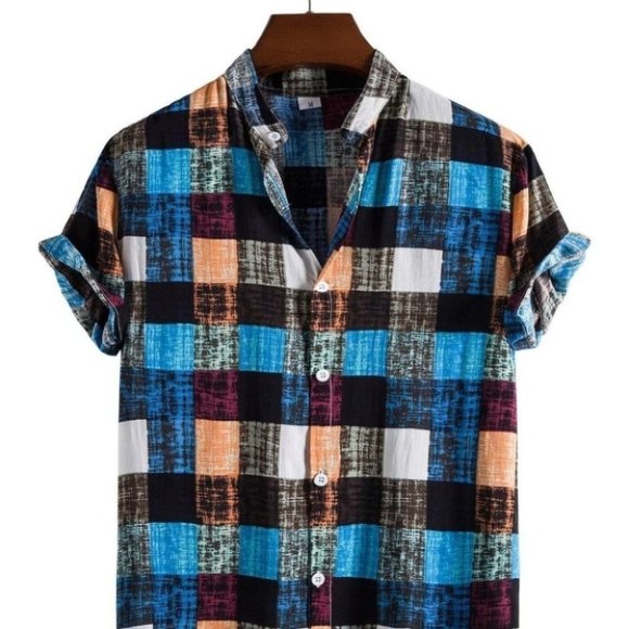 . Other - Multicolor Men's Plaid Print Shirt Casual